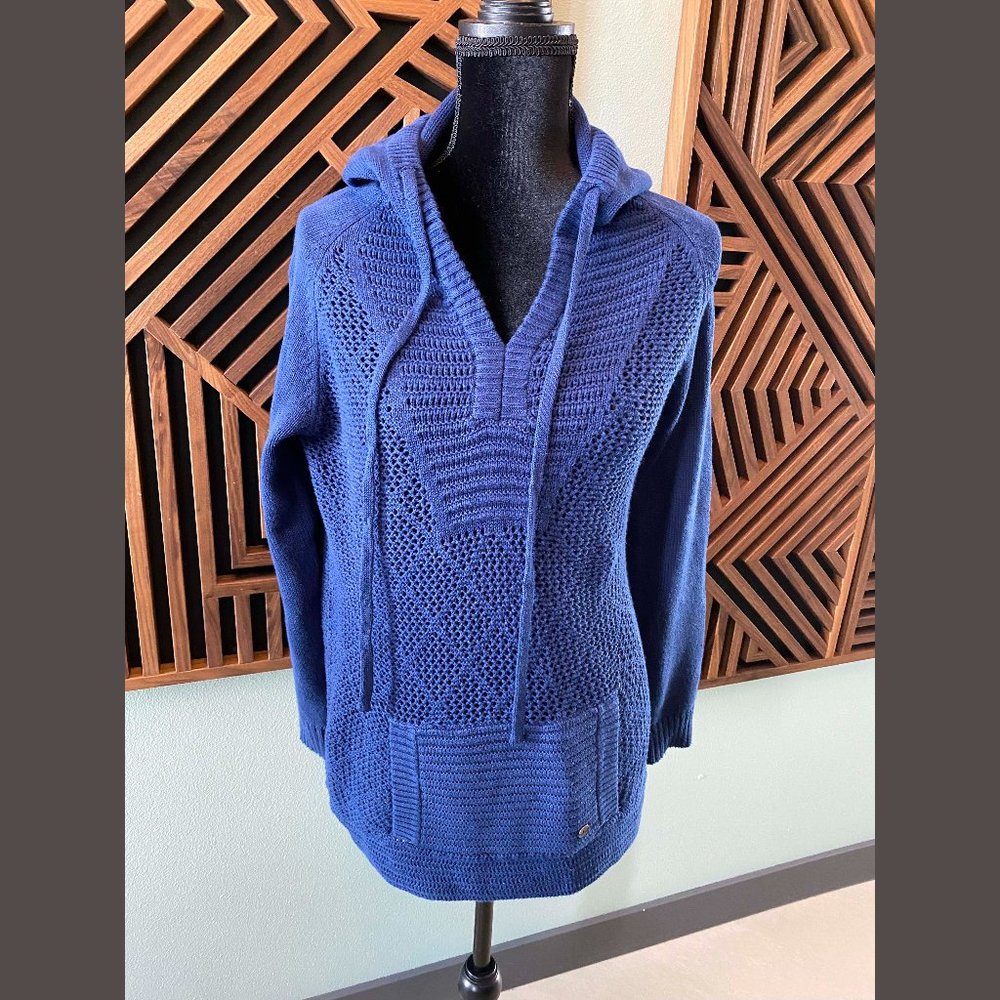 Prana Sugar Beach Organic Cotton Sweater - Navy Blue, Small